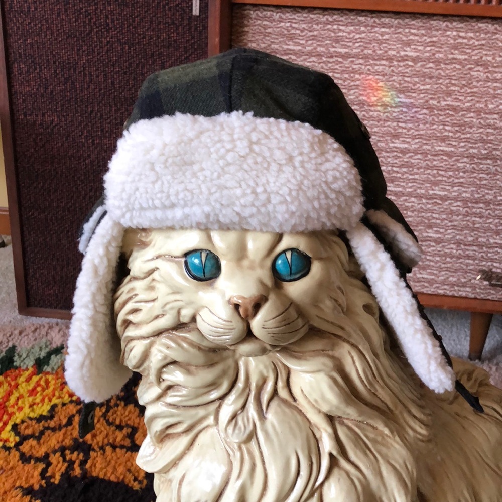 Plaid Woolrich Trapper Hat W Ear Flaps